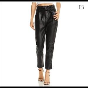 Lucy Paris Paperbag Faux Leather Pants